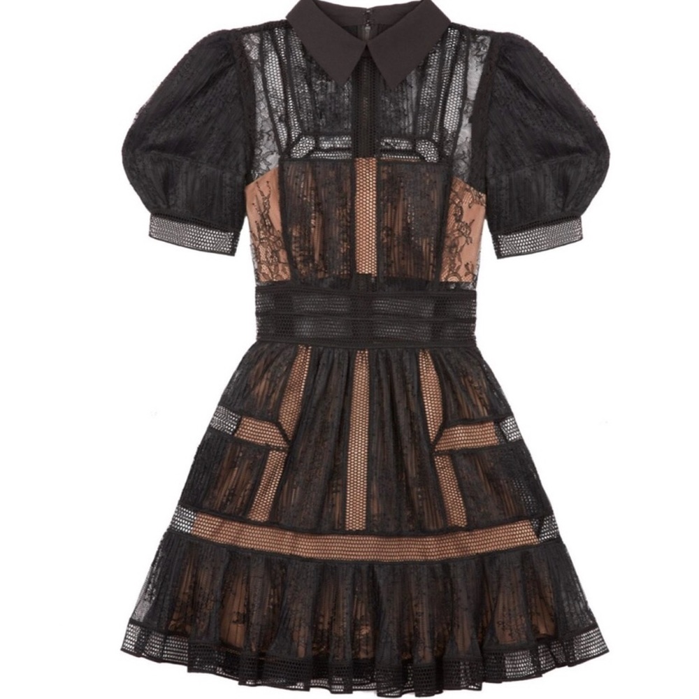 Self-portrait lace mini dress size 4